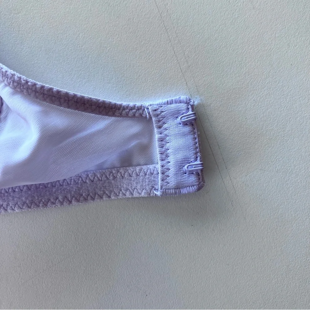 Victoria's Secret Lavender Floral Lace Rhinestone Push Up Bra 38C Shimmer Lilac - Picture 13 of 15